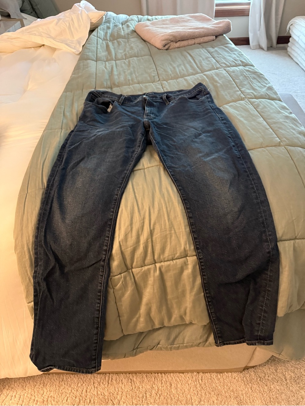 Womens Dark Blue Denim Jeans